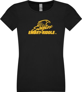 Embry Riddle Next Level Girls Fashion Fit T Shirt Primary Mark - ONLINE ONLY