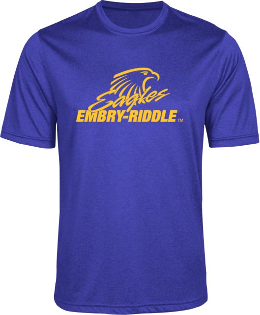Embry Riddle Performance Heather Contender Tee Primary Mark - ONLINE ONLY