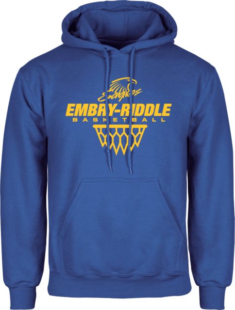 Embry Riddle Fleece Hoodie Basketball Net ONLINE ONLY Embry Riddle Aeronautical University