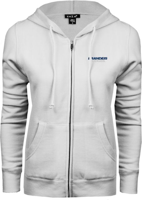 Brandeis ENZA Womens Fleece Full Zip Hoodie Brandeis Judges Wordmark - ONLINE ONLY