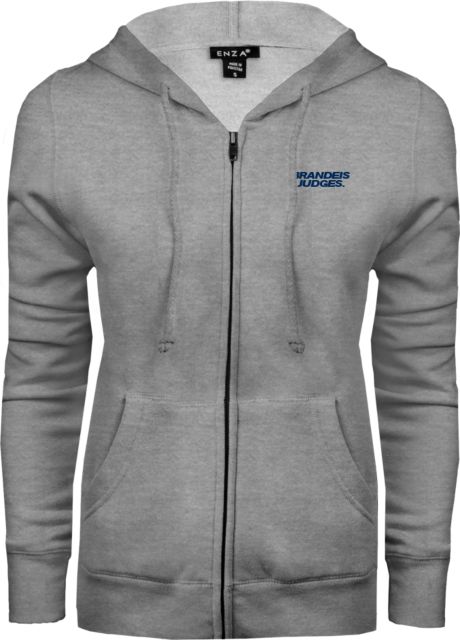 Brandeis ENZA Womens Fleece Full Zip Hoodie Brandeis Judges Wordmark - ONLINE ONLY