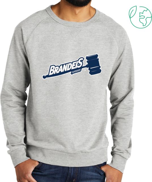 Brandeis Allmade Light Organic French Terry Crewneck Sweatshirt Primary Mark - ONLINE ONLY