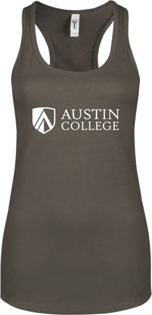 Austin College Next Level Racerback Tank Charcoal Institutional - ONLINE ONLY