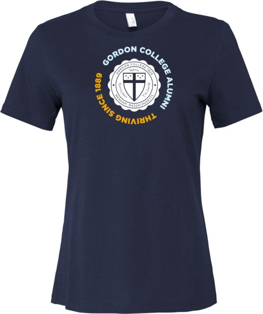 Gordon College Bella + Canvas Womens Relaxed Cotton T Shirt Alumni - Est. Date Seal - ONLINE ONLY