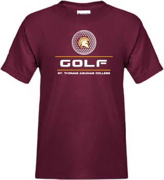 St Thomas Aquinas Youth T Shirt St. Thomas Aquinas Golf Stacked - ONLINE ONLY