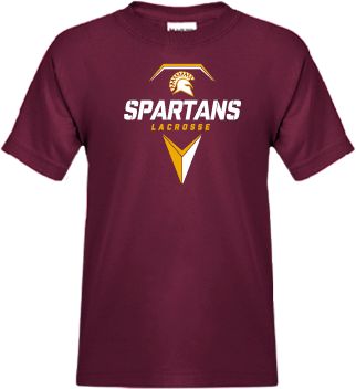 St Thomas Aquinas Youth T Shirt Spartans Geometric Lacrosse Head - ONLINE ONLY