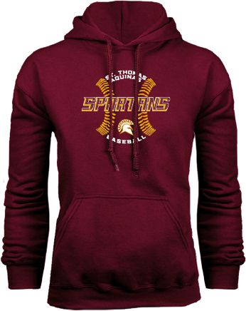 St Thomas Aquinas Fleece Hoodie Spartans Baseball w/ Seams - ONLINE ONLY