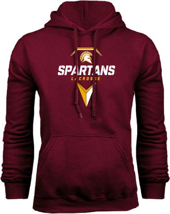 St Thomas Aquinas Fleece Hoodie Spartans Geometric Lacrosse Head - ONLINE ONLY