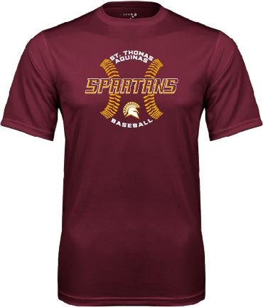 St Thomas Aquinas Performance Tee Spartans Baseball w/ Seams - ONLINE ONLY