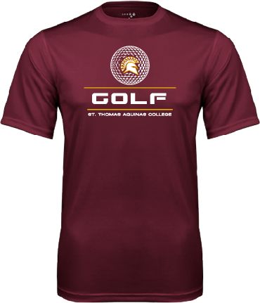 St Thomas Aquinas Performance Tee St. Thomas Aquinas Golf Stacked - ONLINE ONLY