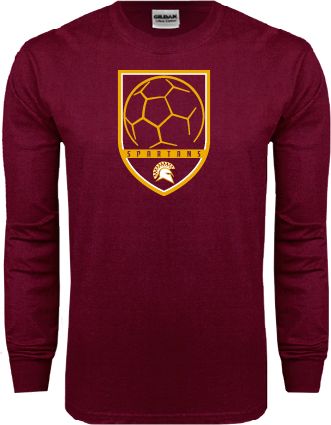 St Thomas Aquinas Long Sleeve T Shirt Spartans Soccer Shield - ONLINE ONLY