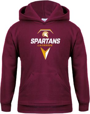 St Thomas Aquinas Youth Fleece Hoodie Spartans Geometric Lacrosse Head - ONLINE ONLY