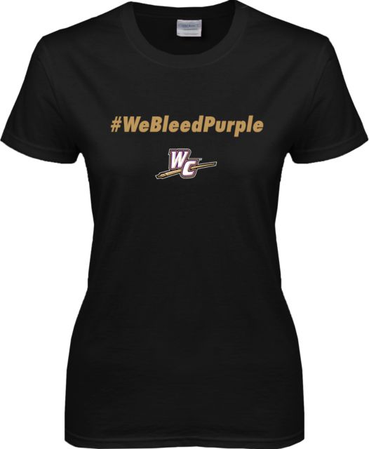 Whittier Ladies T Shirt We Bleed Purple - ONLINE ONLY