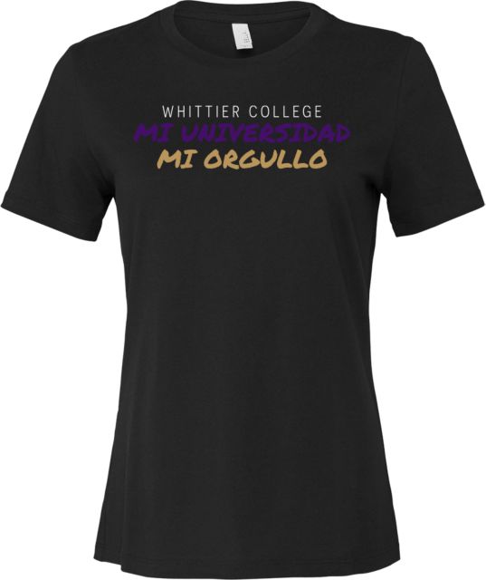 Whittier College Bella + Canvas Womens Relaxed Cotton T Shirt Cultura Hispana - ONLINE ONLY