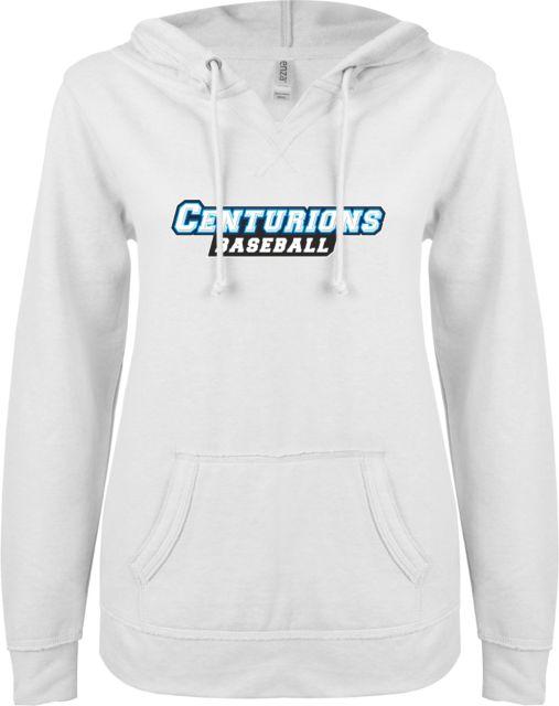 Bucks CCC ENZA Womens V Notch Raw Edge Fleece Hoodie Centurions Baseball - ONLINE ONLY