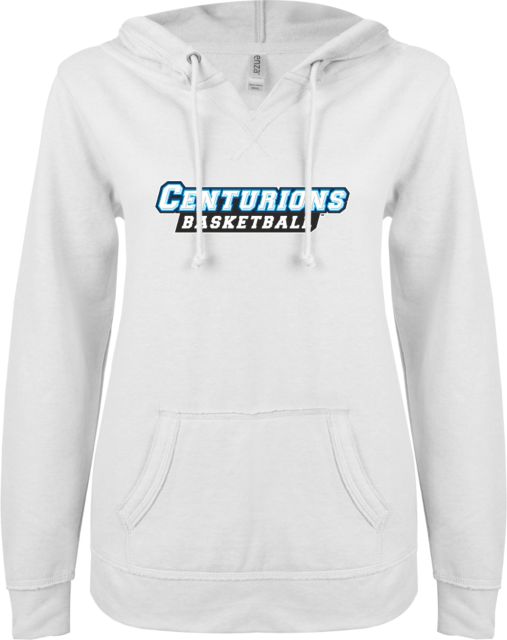 Bucks CCC ENZA Womens V Notch Raw Edge Fleece Hoodie Centurions Basketball - ONLINE ONLY