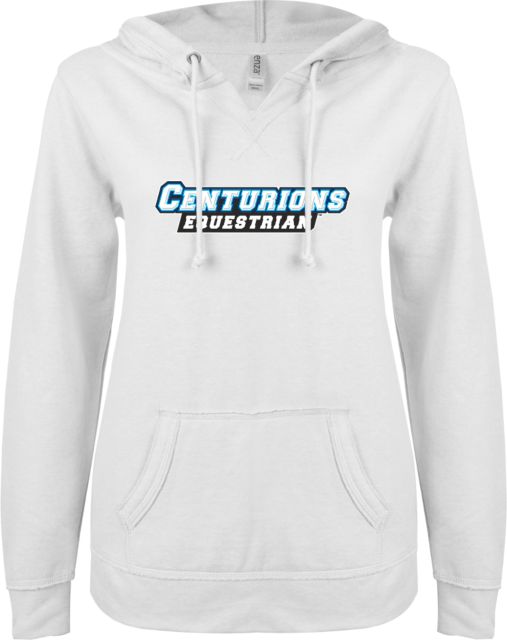 Bucks CCC ENZA Womens V Notch Raw Edge Fleece Hoodie Centurions Equestrian - ONLINE ONLY