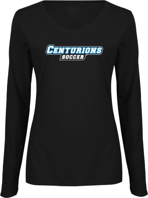 Bucks CCC Womens Long Sleeve V Neck Tee Black Centurions Soccer - ONLINE ONLY