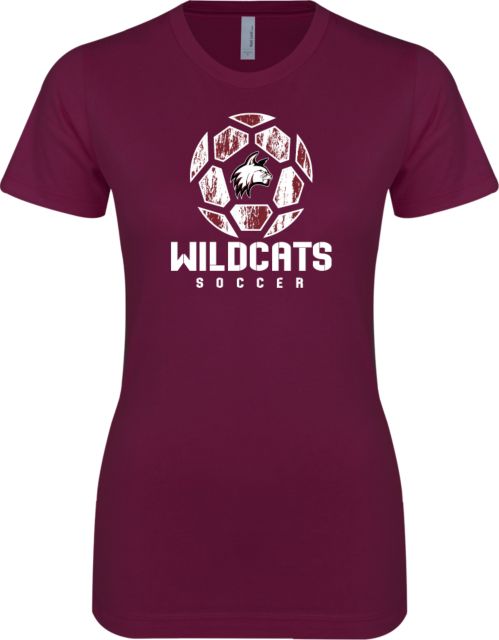 Bay Path Next Level Ladies SoftStyle Junior Fitted Tee Distressed Soccer Ball - ONLINE ONLY