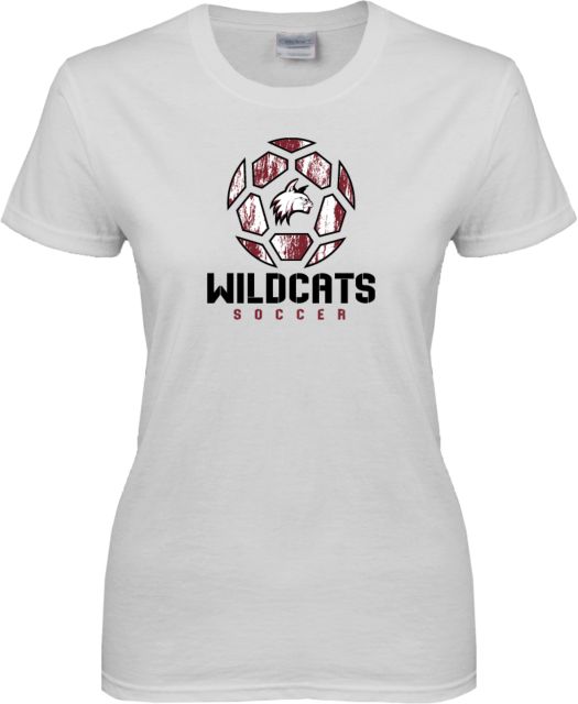 Bay Path Ladies T Shirt Distressed Soccer Ball - ONLINE ONLY