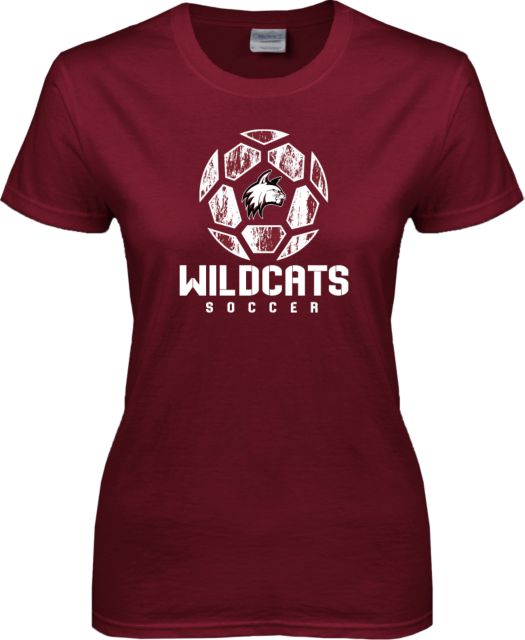 Bay Path Ladies T Shirt Distressed Soccer Ball - ONLINE ONLY