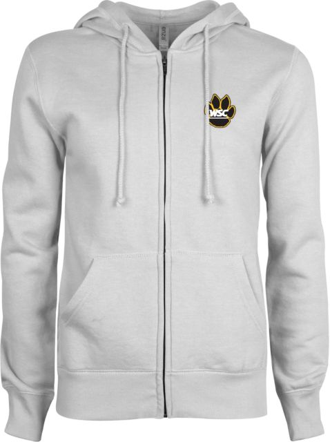Wayne State ENZA Ladies Fleece Full Zip Hoodie WSB - ONLINE ONLY