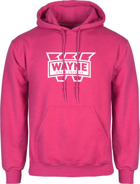 Wayne State Fuchsia Fleece Hoodie Primary Mark - ONLINE ONLY