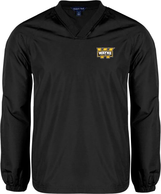 Wayne State V Neck Raglan Windshirt Primary Mark - ONLINE ONLY