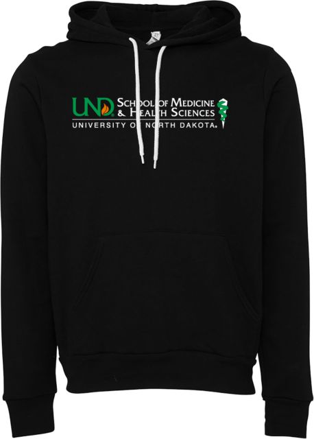 University of North Dakota Bella + Canvas Fleece Hood UND School of Medicine and Health Sciences
