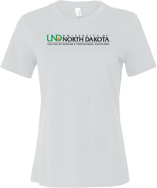 University of North Dakota Bella + Canvas Womens Relaxed Cotton T Shirt UND College of Nursing and Professional Disciplines