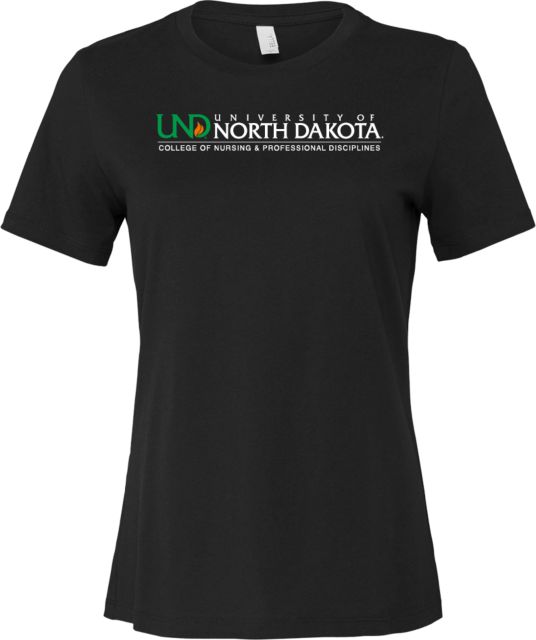 University of North Dakota Bella + Canvas Womens Relaxed Cotton T Shirt UND College of Nursing and Professional Disciplines