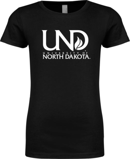 University of North Dakota Next Level Girls Fashion Fit T Shirt Institutional Mark - ONLINE ONLY
