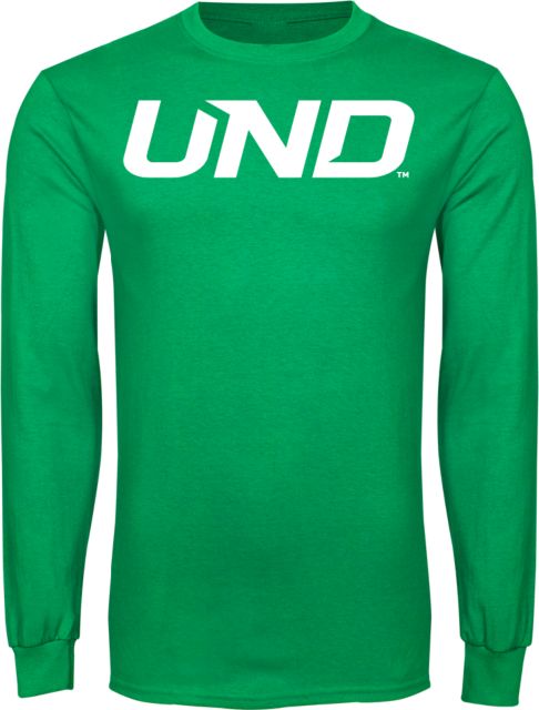 University of North Dakota Long Sleeve T Shirt UND Secondary Mark