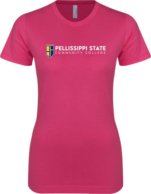Pellissippi Next Level Womens Fuchsia Boyfriend Tee Pellissippi State Community College Logo - ONLINE ONLY