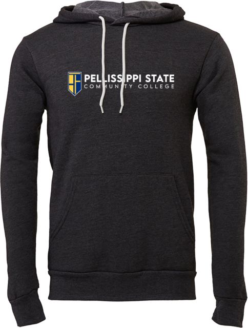 Pellissippi Bella + Canvas Fleece Hood Pellissippi State Community College Logo - ONLINE ONLY