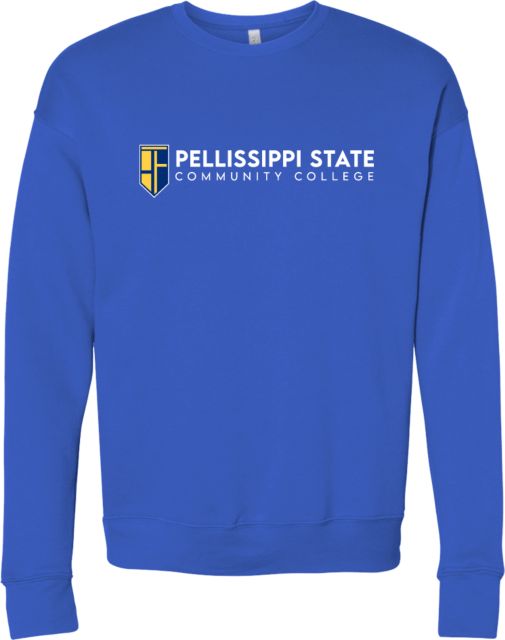 Pellissippi Bella + Canvas Fleece Crew Pellissippi State Community College Logo - ONLINE ONLY
