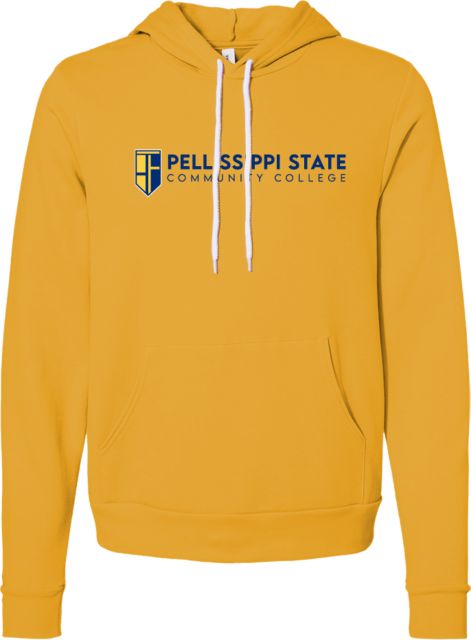 Pellissippi Bella + Canvas Fleece Hood Pellissippi State Community College Logo - ONLINE ONLY
