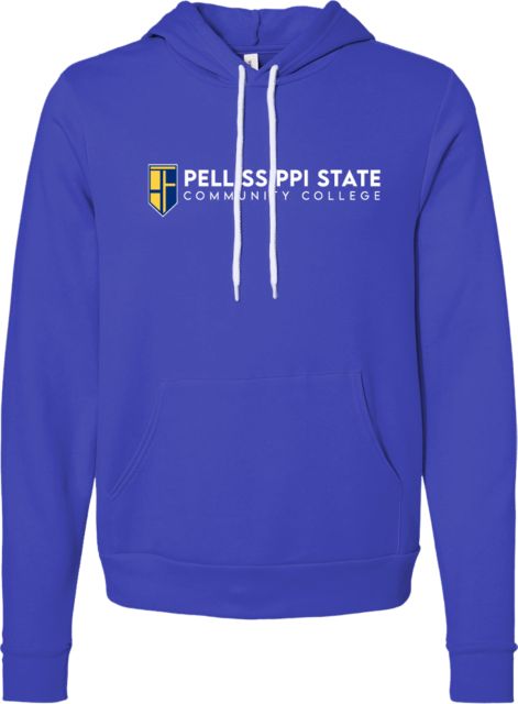 Pellissippi Bella + Canvas Fleece Hood Pellissippi State Community College Logo - ONLINE ONLY