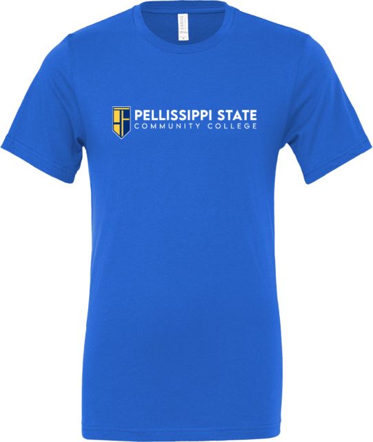 Pellissippi Bella + Canvas Jersey Cotton T Shirt Pellissippi State Community College Logo - ONLINE ONLY