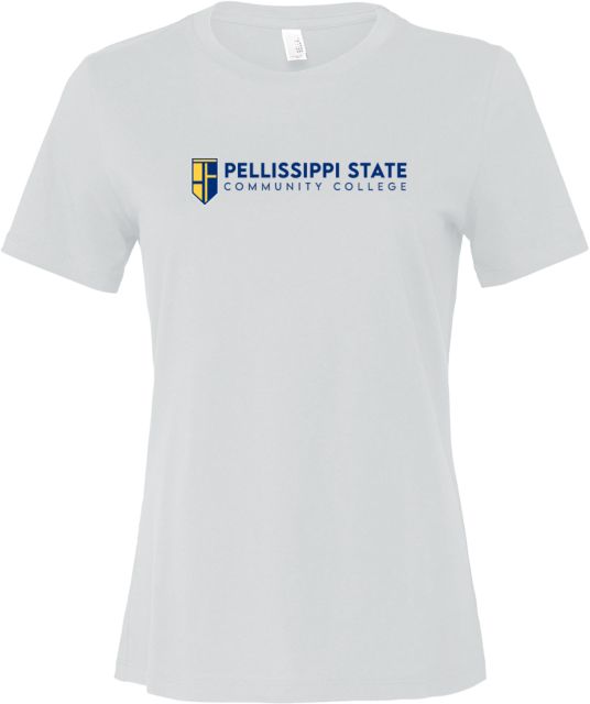 Pellissippi Bella + Canvas Womens Relaxed Cotton T Shirt Pellissippi State Community College Logo - ONLINE ONLY
