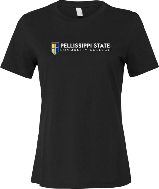 Pellissippi Bella + Canvas Womens Relaxed Cotton T Shirt Pellissippi State Community College Logo - ONLINE ONLY