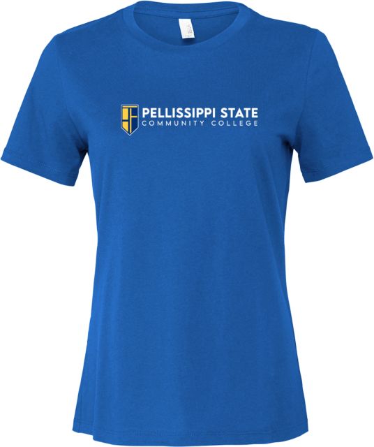 Pellissippi Bella + Canvas Womens Relaxed Cotton T Shirt Pellissippi State Community College Logo - ONLINE ONLY
