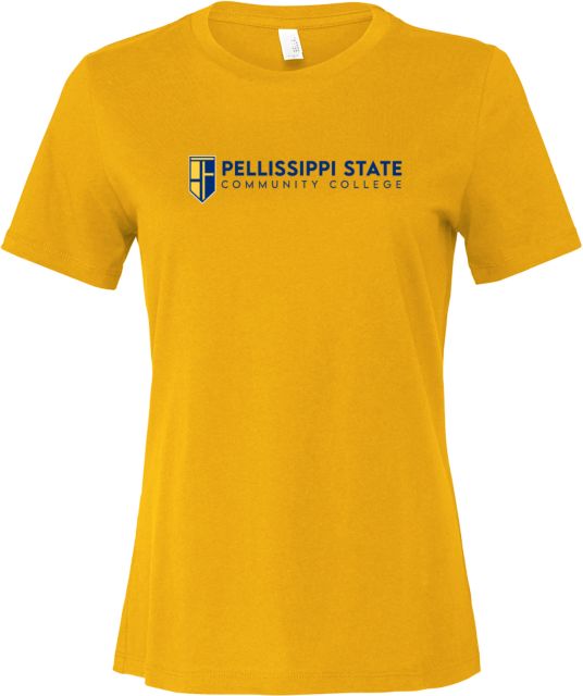 Pellissippi Bella + Canvas Womens Relaxed Cotton T Shirt Pellissippi State Community College Logo - ONLINE ONLY