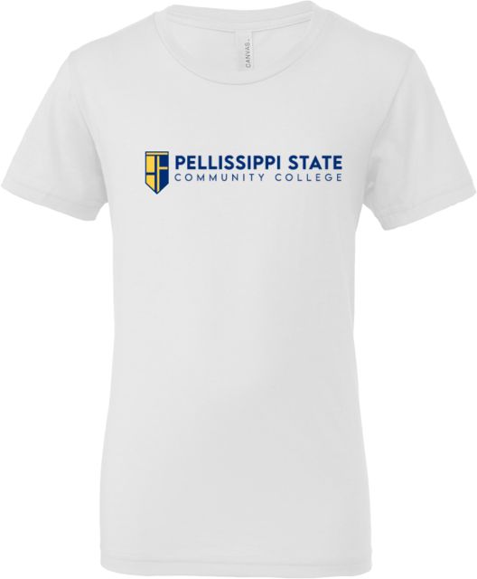 Pellissippi Bella + Canvas Youth Jersey T Shirt Pellissippi State Community College Logo - ONLINE ONLY