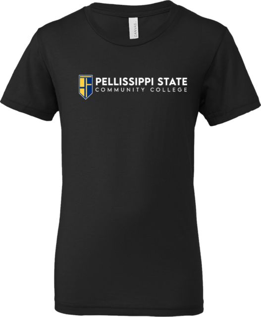 Pellissippi Bella + Canvas Youth Jersey T Shirt Pellissippi State Community College Logo - ONLINE ONLY