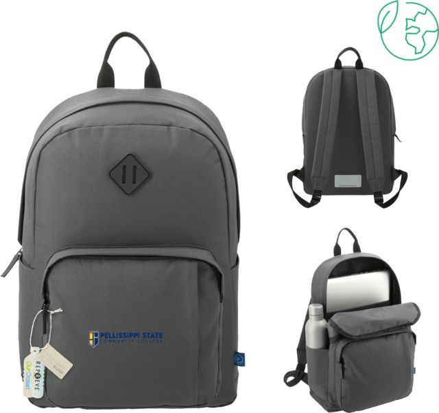 Pellissippi Repreve Ocean Everyday Computer Backpack Pellissippi State Community College Logo - ONLINE ONLY