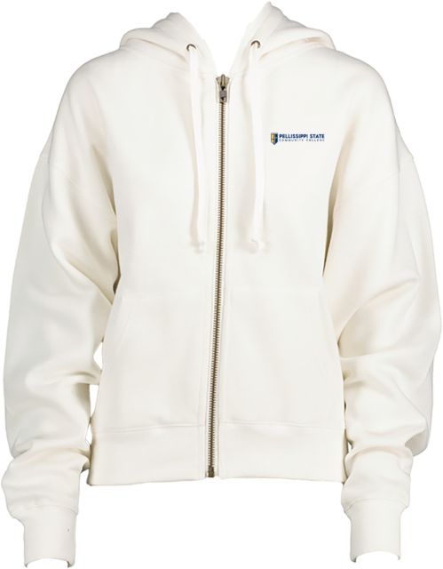 Pellissippi ENZA Womens Boxy Full Zip Hood Pellissippi State Community College Logo - ONLINE ONLY