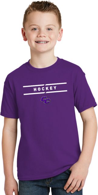 Curry College Youth T Shirt Curry College Hockey Text with Lines - ONLINE ONLY