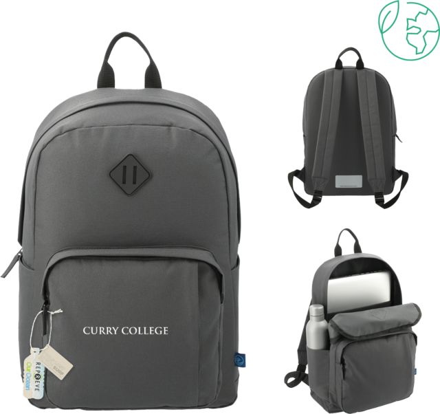 Curry College Repreve Ocean Everyday Computer Backpack Curry College Wordmark Flat - ONLINE ONLY