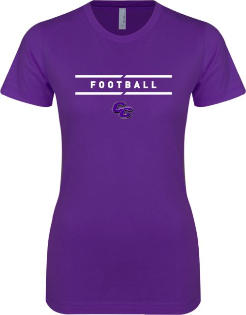 Curry College Next Level Womens Boyfriend Tee Curry College Football Text with Lines - ONLINE ONLY
